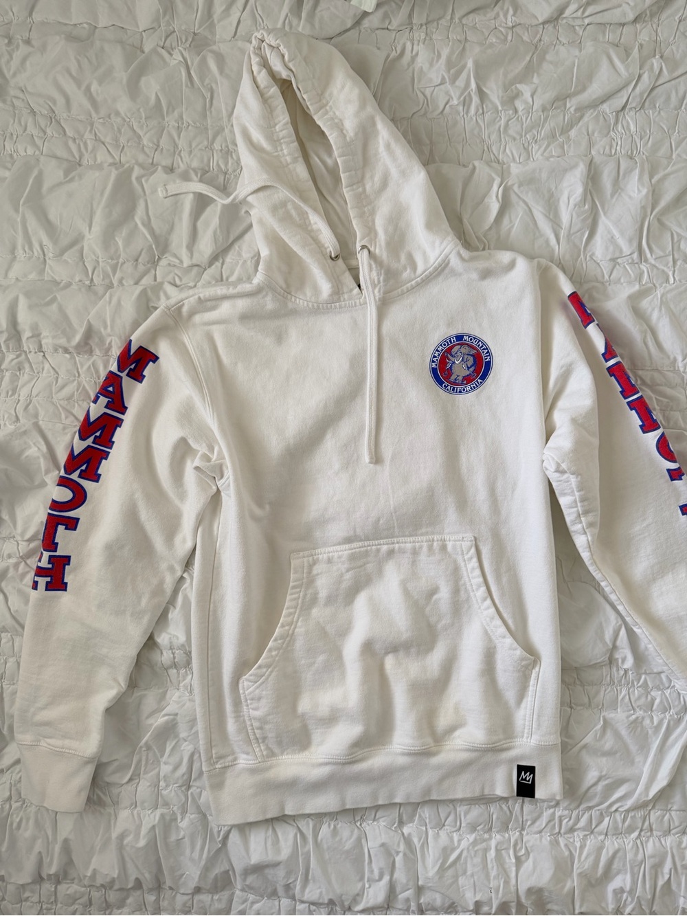 Mammoth Mountain White Hoodie Sweatshirt S